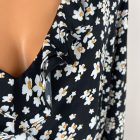 Wallis virágos, fodros felső