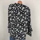 Wallis virágos, fodros felső