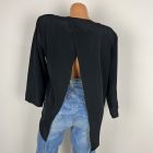 Fényes anyagú, nyitott hátú felső