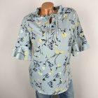 Virágos, fodros ujjú felső