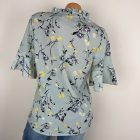 Virágos, fodros ujjú felső