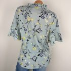 Virágos, fodros ujjú felső