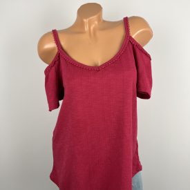 Papaya nyitott vállú felső