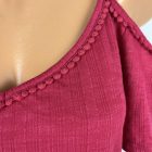 Papaya nyitott vállú felső